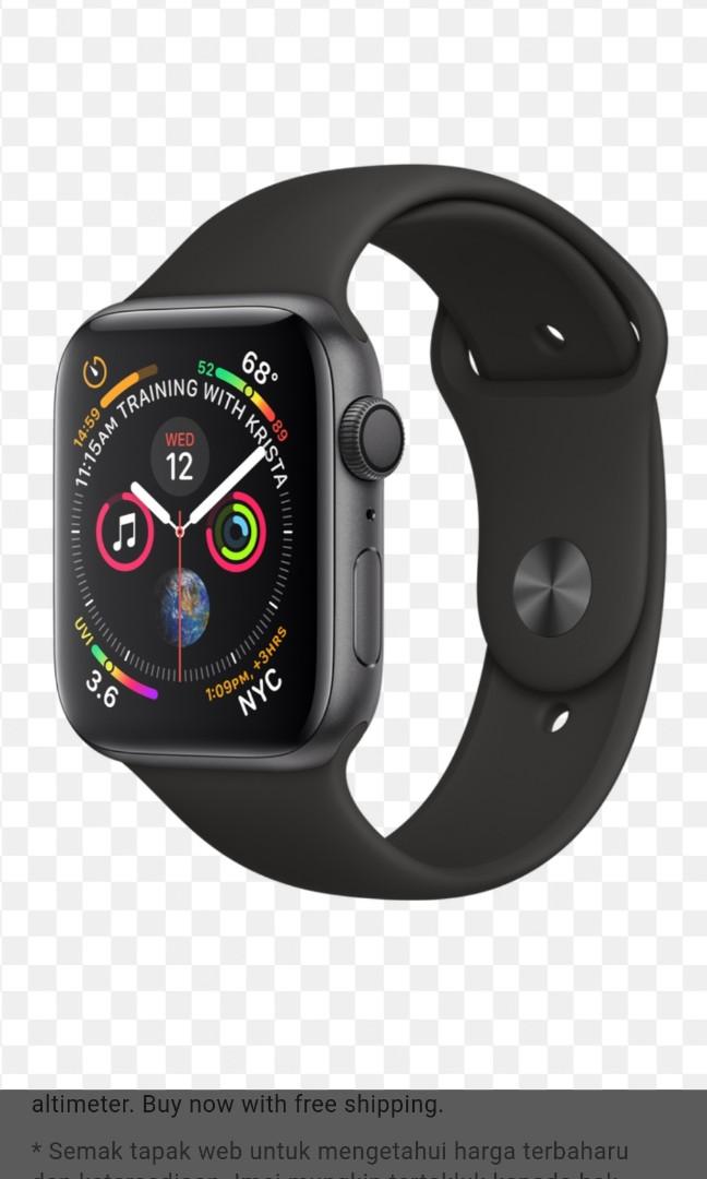 Apple watch series 4 44mm space gray sport black sale