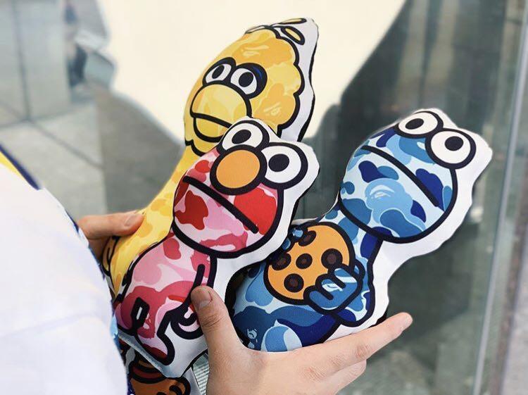 Bape X Sesame Street Plush Toy Set Furniture Home Decor