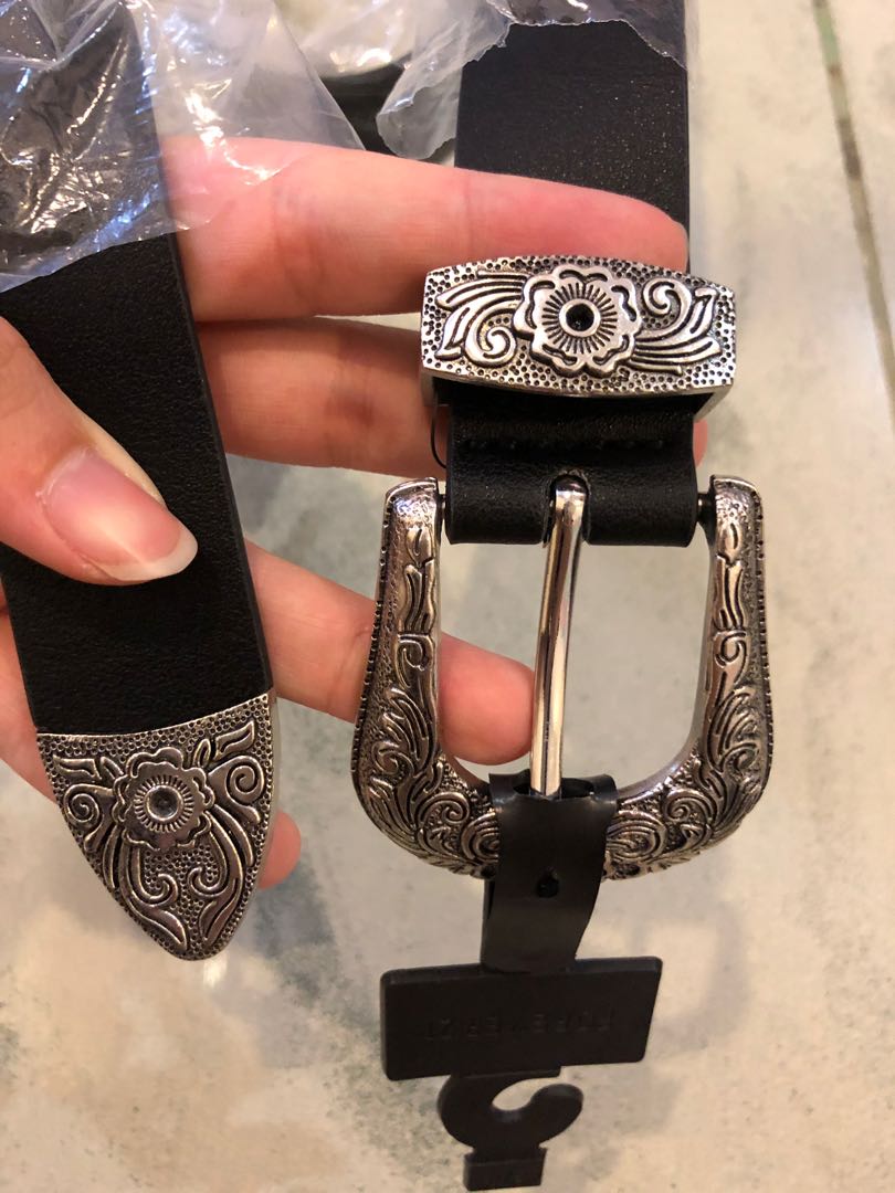 womens black waist belt