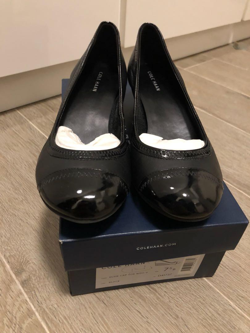 BNIB Cole Haan black wedges US 7.5B Women s Fashion Footwear Loafers on Carousell