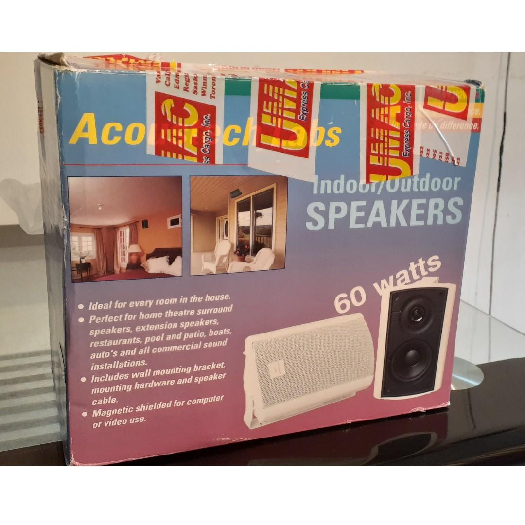BRAND NEW ! Acoustech Labs AL302 60Watts Indoor/Outdoor Speakers Made