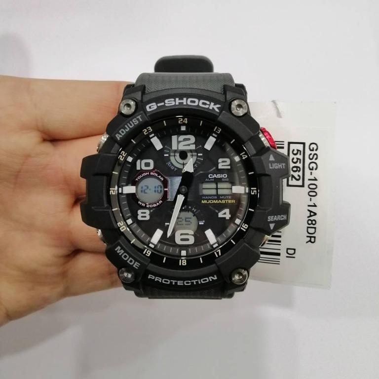 Casio G-Shock Tough Solar Mudmaster Analog Digital Watch GSG100-1A8