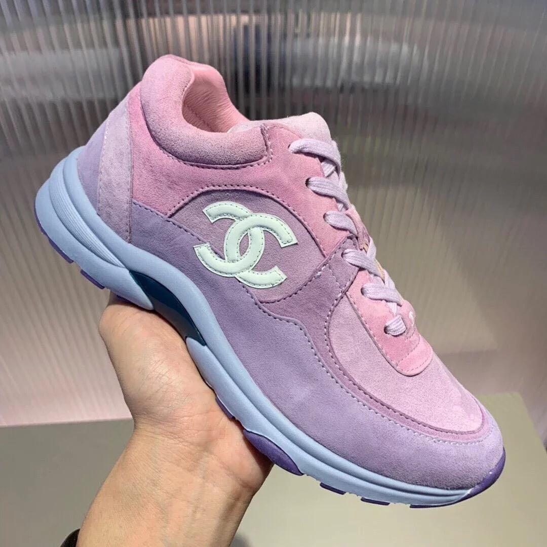 chanel shoes sneakers pink
