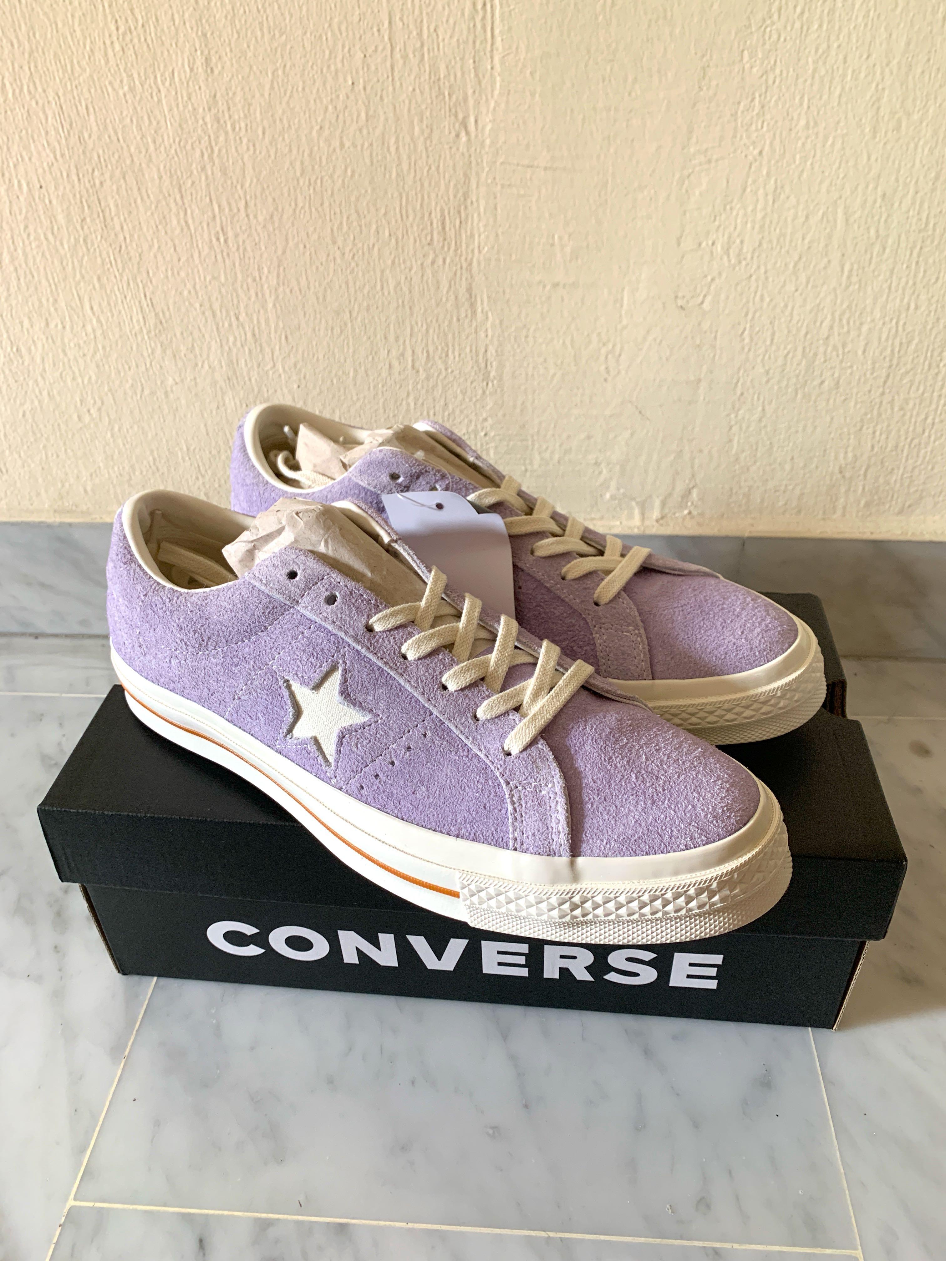 converse one star purple suede