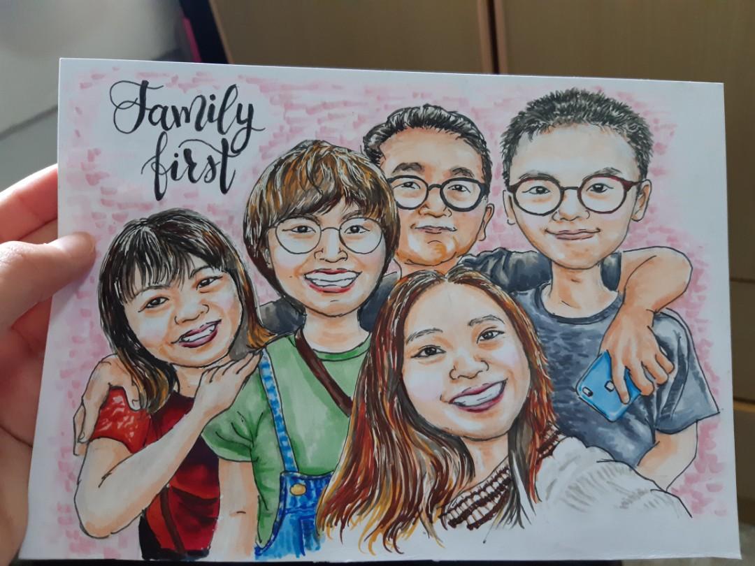 Family Portrait Drawing In Marker Design Craft Art Prints On Carousell Family Portrait Drawing In Marker Design Craft Art Prints On Carousell