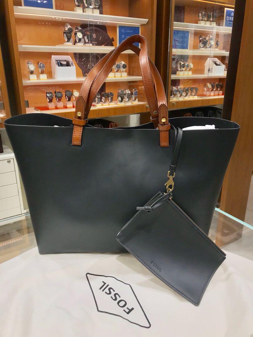 Fossil rachel leather tote discount