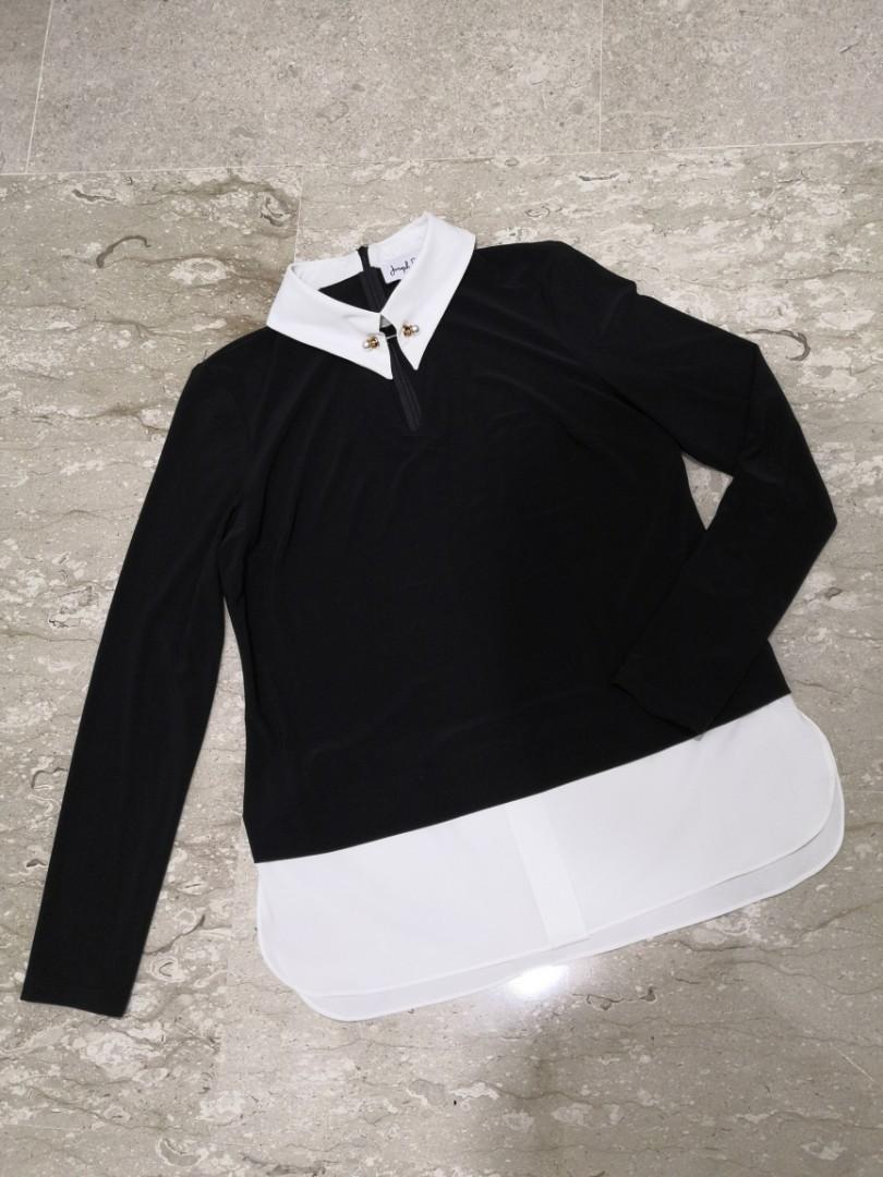 smart casual black tops