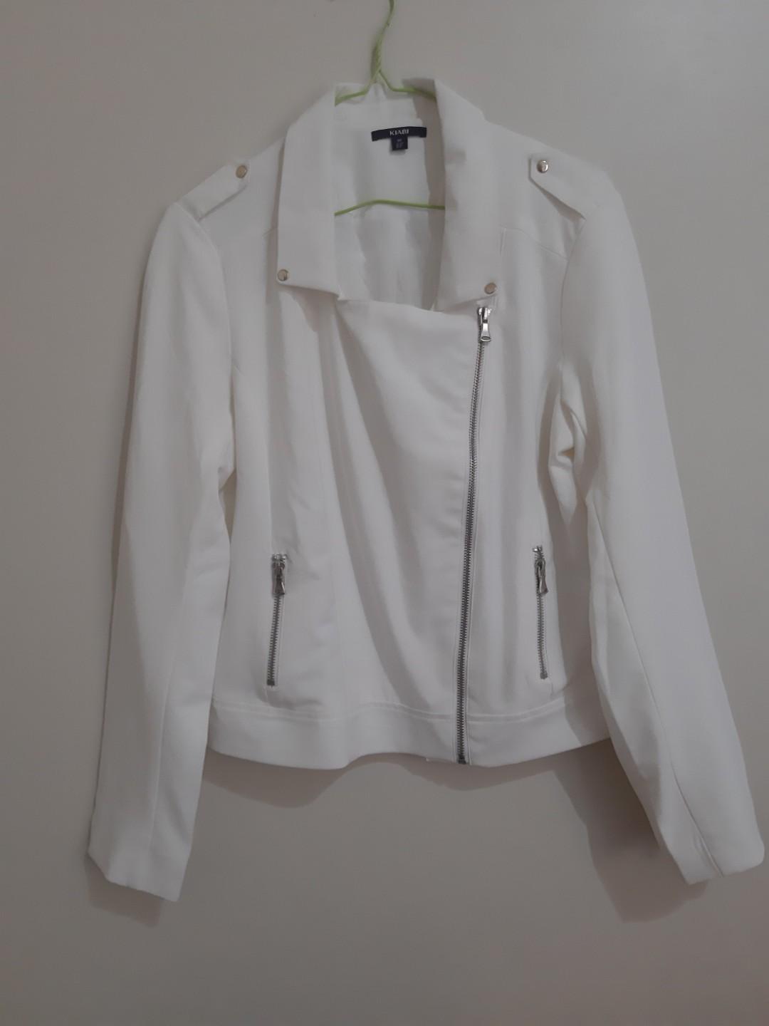 Kiabi White Jacket Women S Fashion Coats Jackets And Outerwear On Carousell