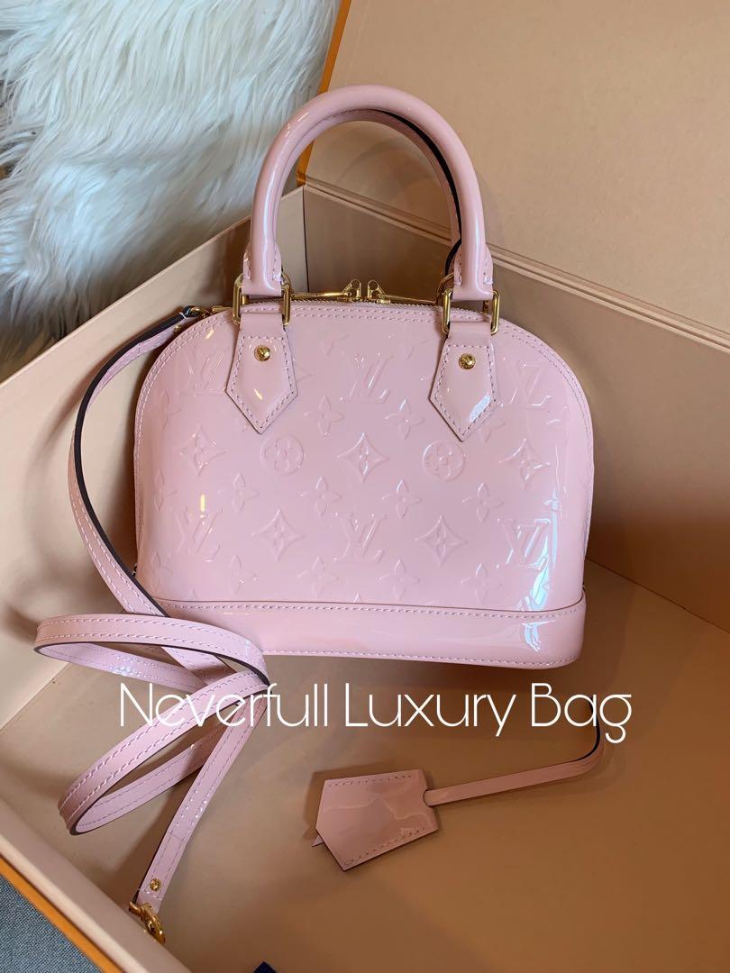 Louis Vuitton Alma Bb Vernis Rose Ballerine, Luxury, Bags