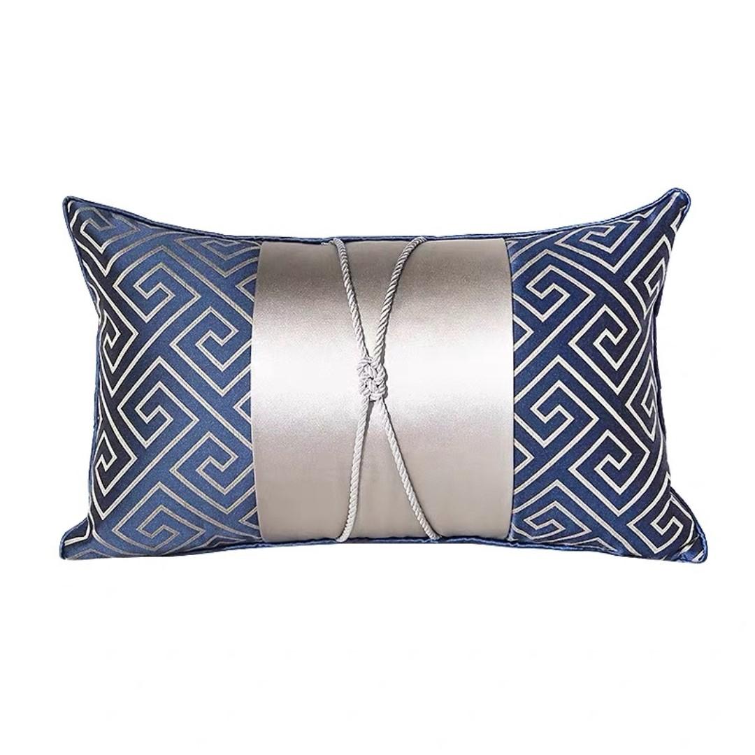 Luxe Cushion Cover Oriental Chic Textured Fabric Pillow