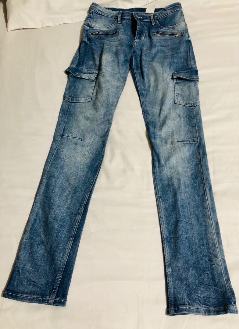 skinny jeans with cargo pockets