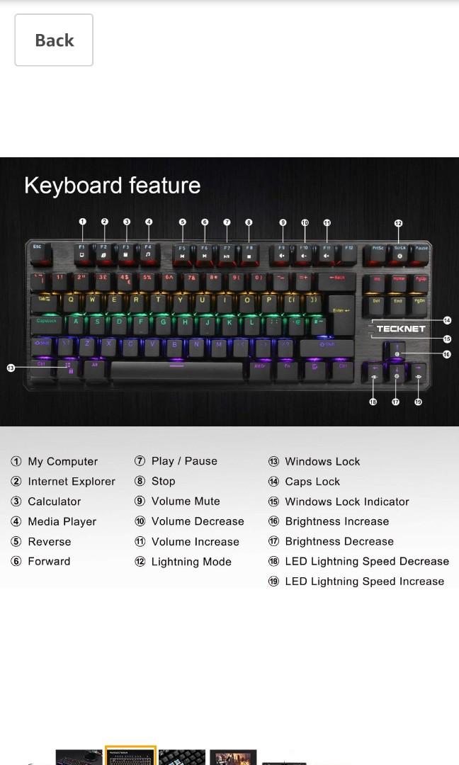 Mechanical Keyboard x705, Computers & Tech, Parts & Accessories