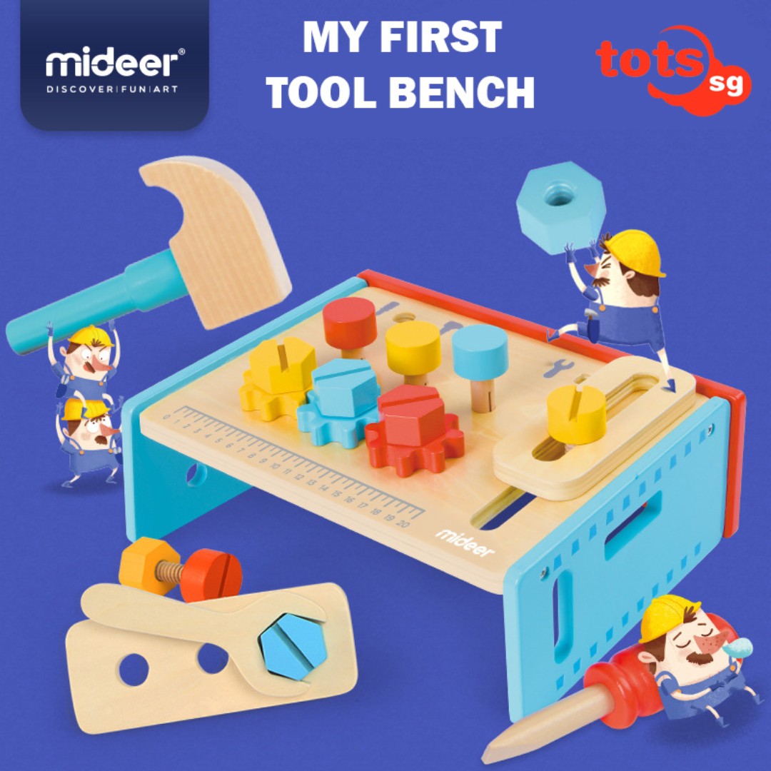 Mideer My First Tool Bench For Kids Workbench Little Engineer Early Development Pretend Play Christmas Present Gifts For Kids Toddlers Birthday Toys Games Others On Carousell
