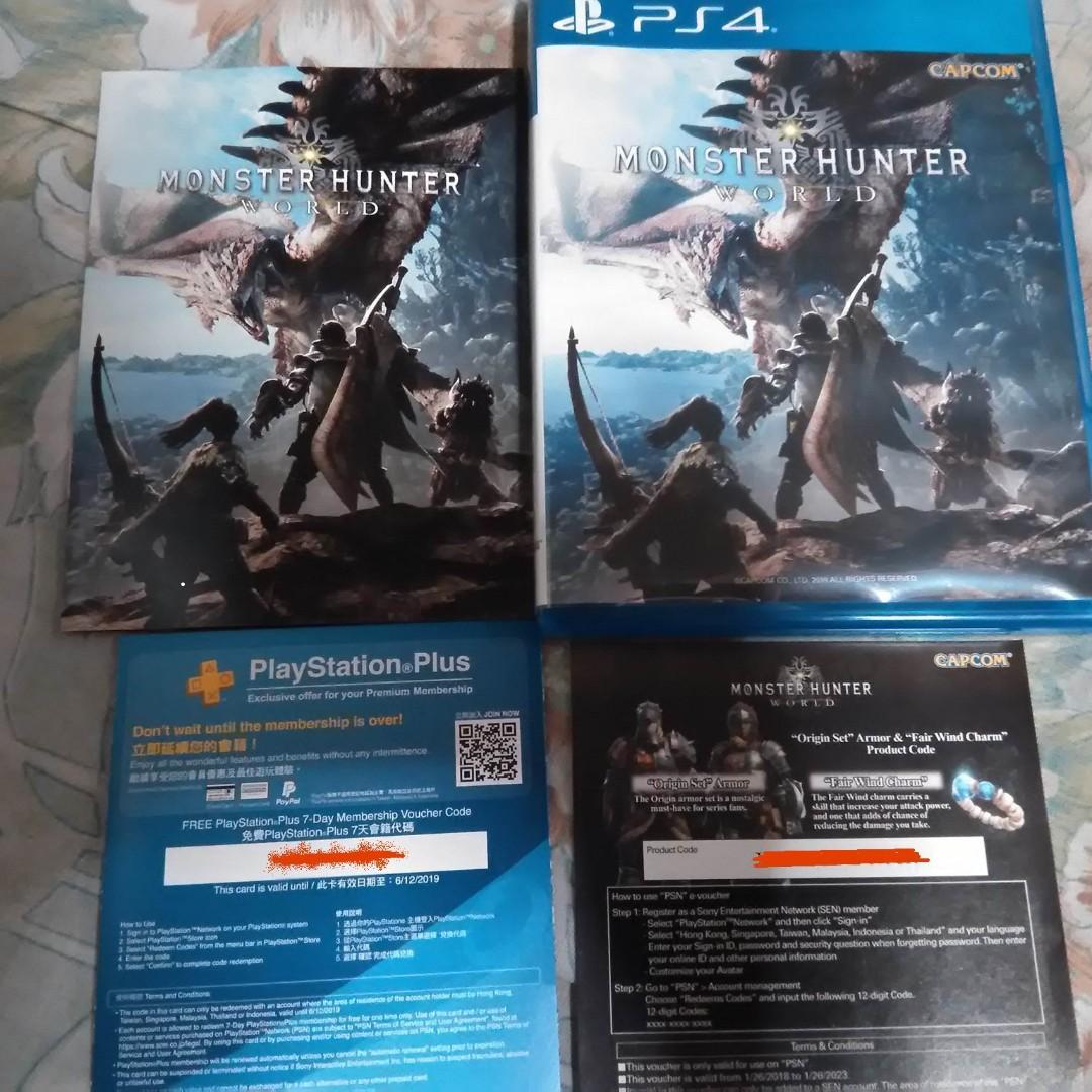 monster hunter world ps plus