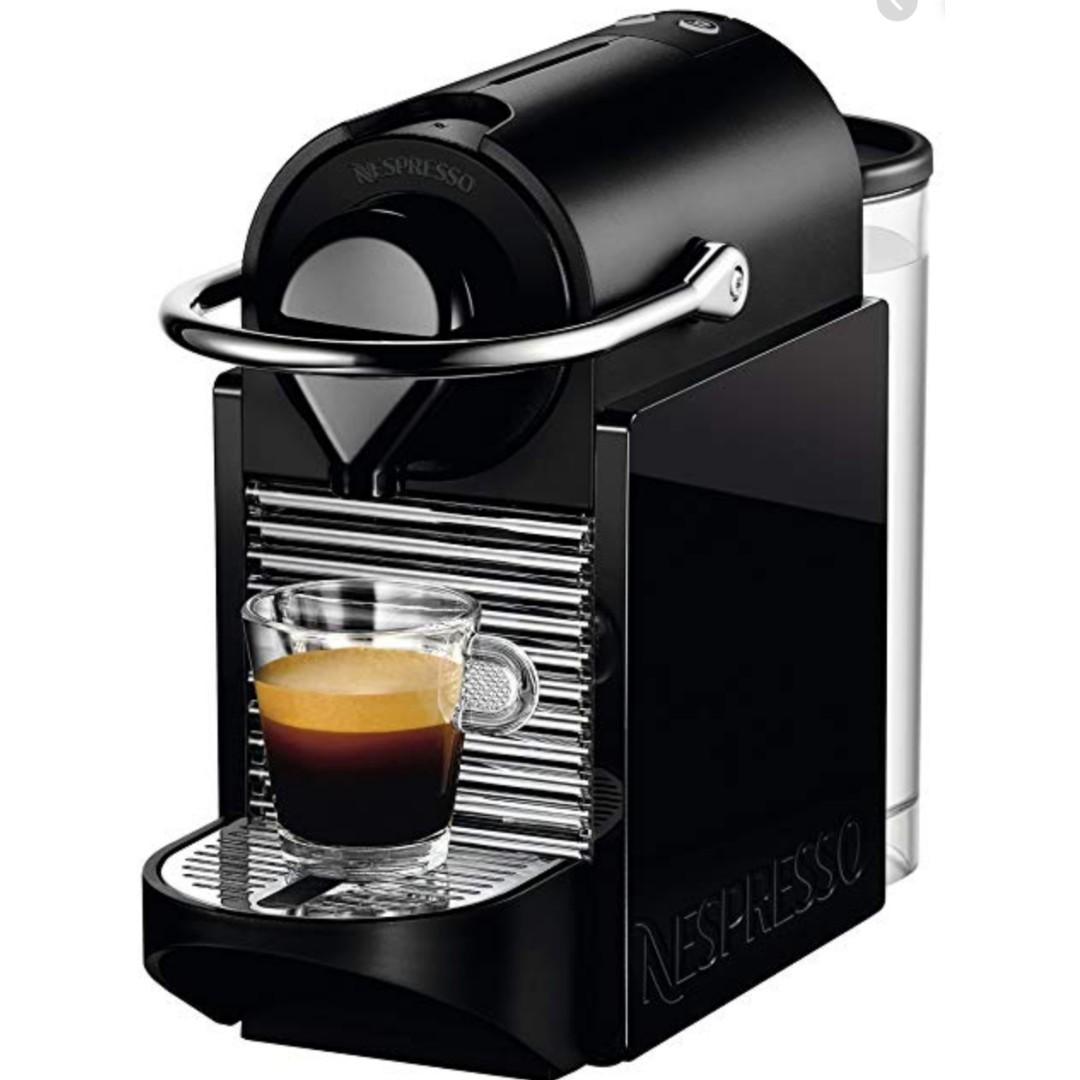 Nespresso Pixie (Category: Coffee Machines & Makers) located in Singapore. Submitted by teriaa (Listing ID 251226172, Image 1). Description: Retails for up to $320. Not used since new flat has coffee machine. Portable, light. No complaints. Regularly de-scaled. Comes with a FREE de-scaling kit (1 of the 2 kits left from my last purchase). One plastic bar missing (see second photo) but doesn't affect coffee machine usage/ performance. SPECIFICATIO