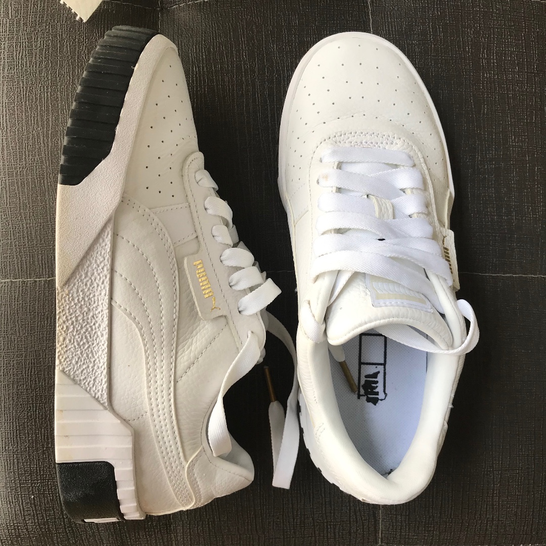 Puma cali sneakers black and white shop
