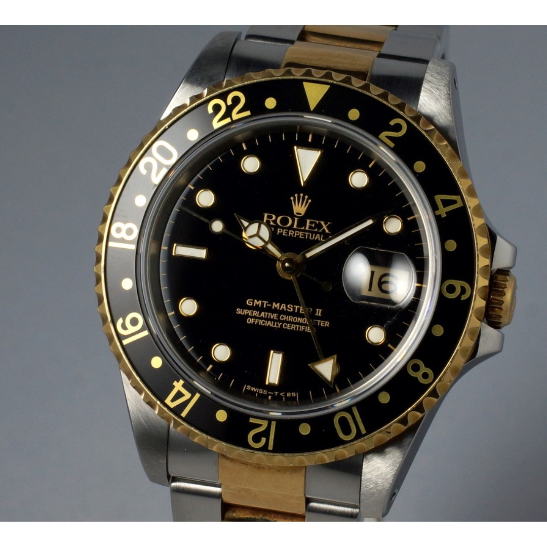 Rolex 16713 GMT Master II 1991 N tritium box RSC papers sharp