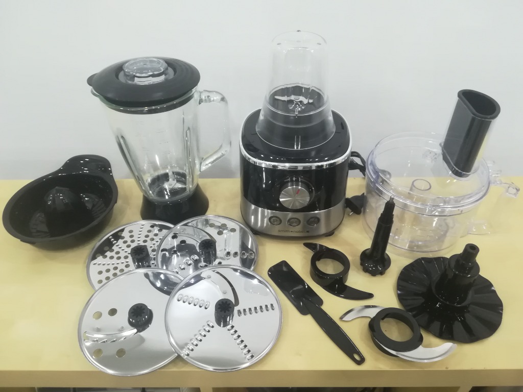 Smith & Nobel Stainless Steel Food Processor 1000W Blender Jug, TV