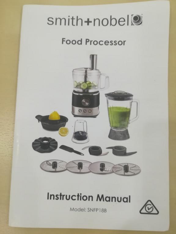 Smith & Nobel Stainless Steel Food Processor 1000W Blender Jug, TV