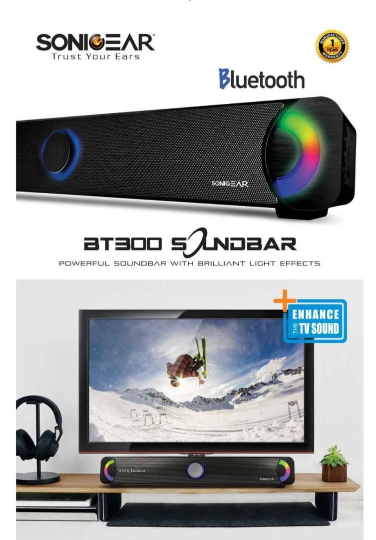 Sonicgear bt300 bluetooth soundbar white