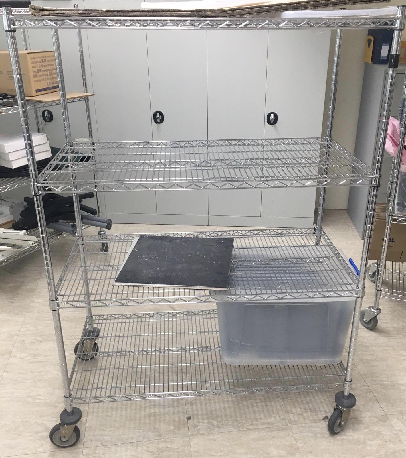 stainless steel storage racks on wheels