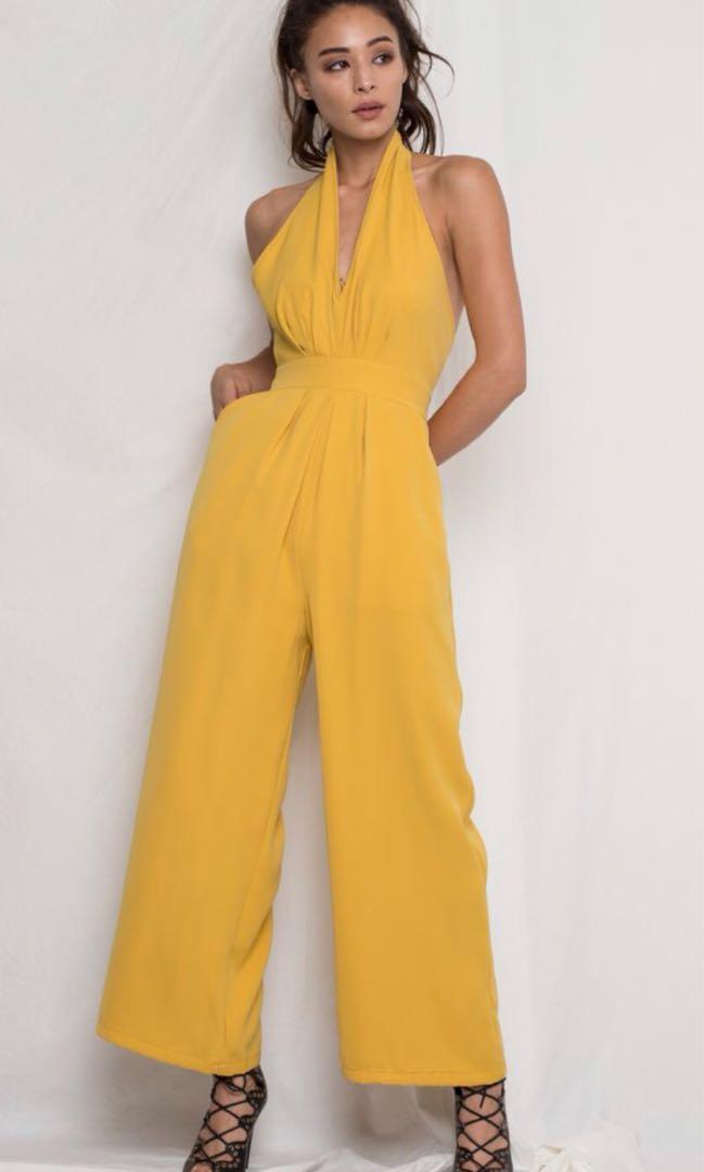Canary yellow jumpsuit outlet