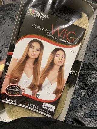 Curl able Wig Ombré 2 tone 25”