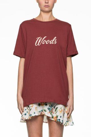 Viktoria & Woods Logo Tee in Crimson - Size 0 RRP $149