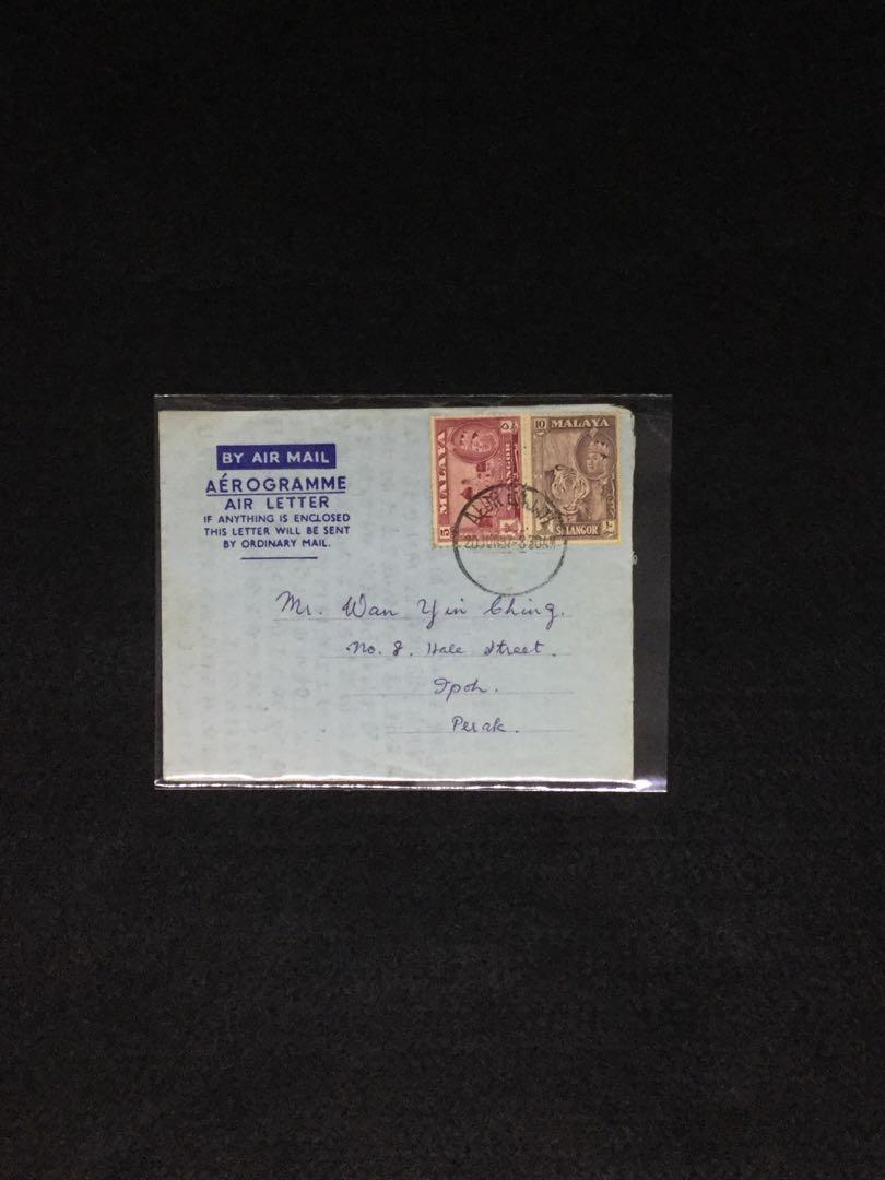 1967 Aerogramme Sent From Alor Gajah Melaka To Ipoh Franked With Selangor 5c 10c Definitives Cover Toned Antiques Stamps On Carousell