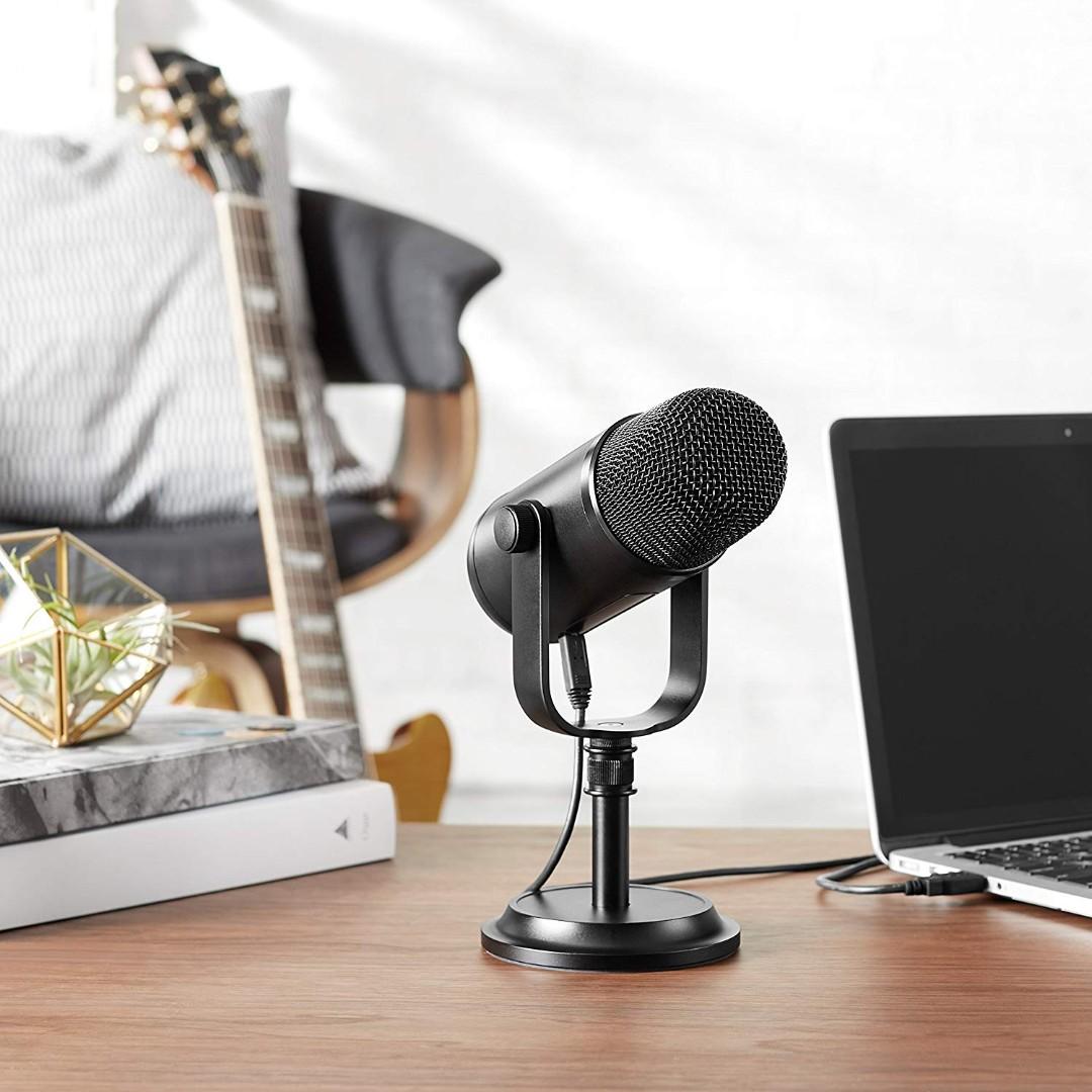 AmazonBasics Professional USB Condenser Microphone Black, Audio