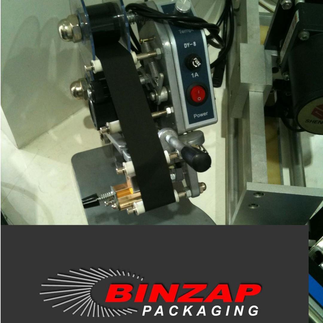 Binzap DY8 Manual Expiration Printer Hot Stamp Coding Machine (Category: Printers, Scanners & Copiers) located in Manila. Submitted by binzappackaging (Listing ID 251302429, Image 1). Description: Binzap DY-8 Ribbon Date Coding Machine Features of clear printing , easy dry, non sticky, not easy to wipe to wipe off (frozen or wet). Can print codes on thin paper cardboard, paper sheet, leather plastic film, aluminum foil, especially fit for coding 