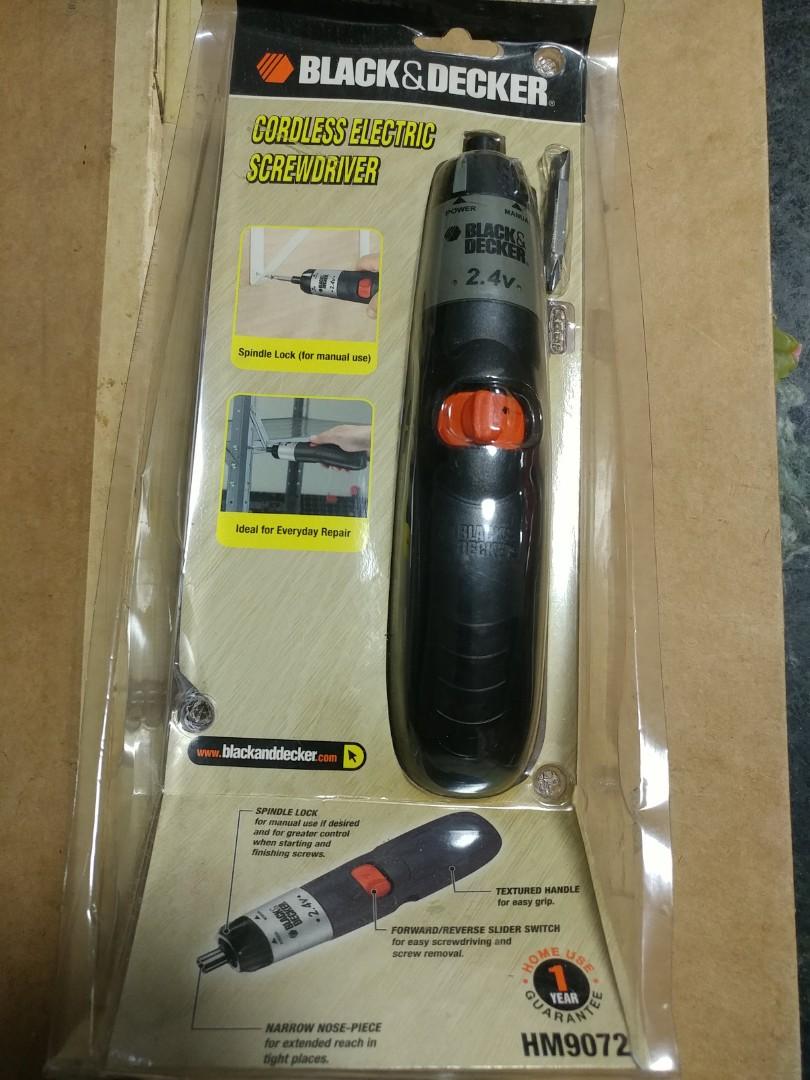 Black and decker best sale 2.4 v cordless screwdriver