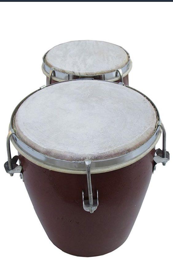 Bongo (Category: Musical Instruments) located in Singapore. Submitted by jama2420 (Listing ID 251289714, Image 3). Description: Body Material: Wooden, skin- leather, Color: Light Brown A percussion instrument with bag Great Quality for best sound and pitch effect small drum size:- L-12*W-12*H-17.78 CM Big drum size:- L-16.50*W-16.50*H-17.78 CM.