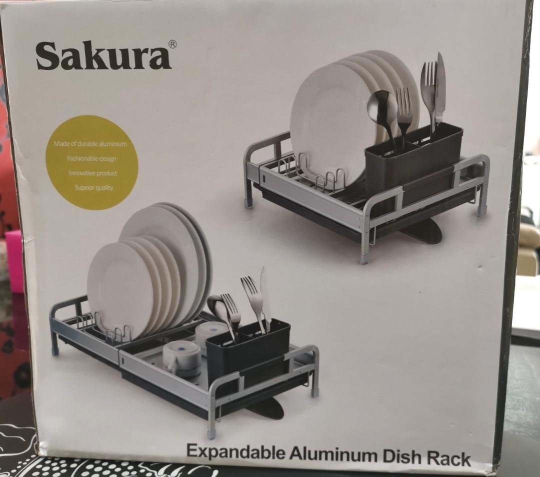 Brand New Expandable Aluminium Dish Rack, Furniture & Home Living