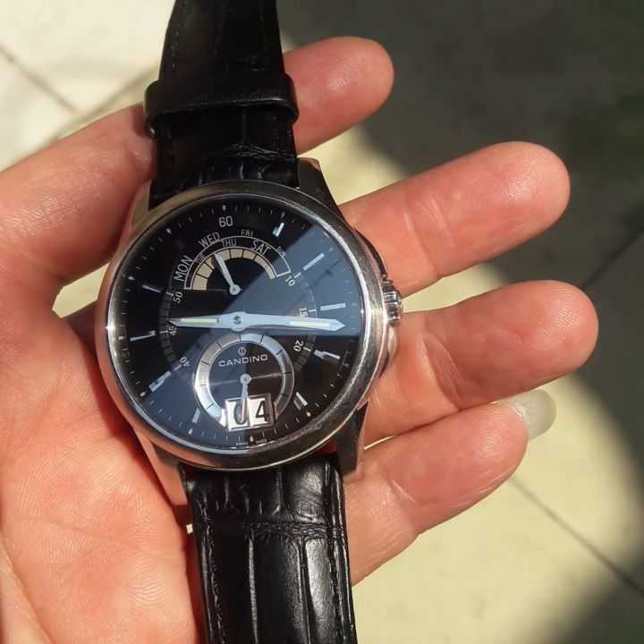 Candino Big Date Swiss Made Fesyen Pria Jam Tangan Di Carousell
