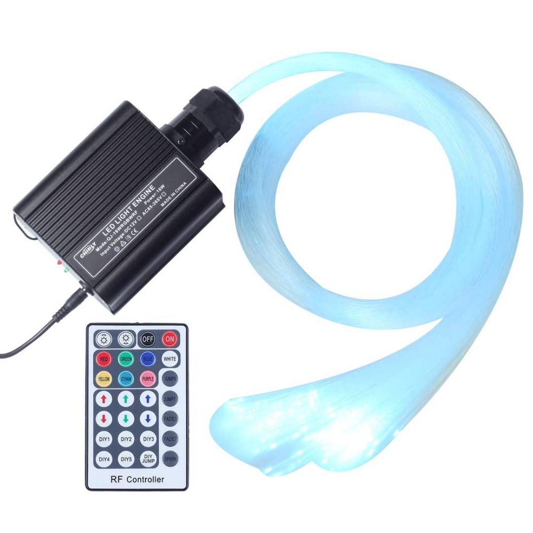 Chinly 16w Rgbw 28key Rf Remote Led Fiber Optic Star Ceiling