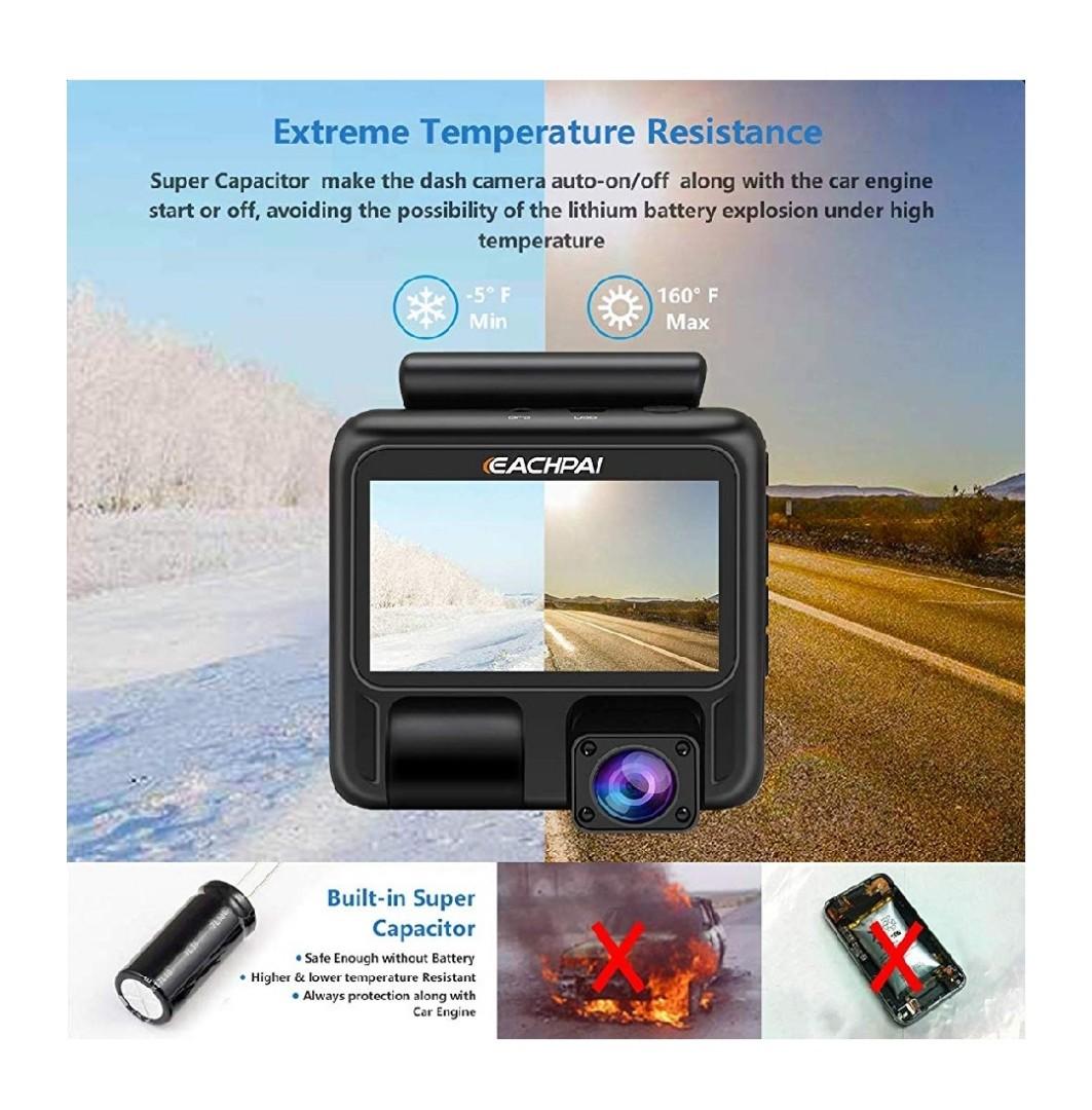 Dual Dash Cam,EACHPAI X100 Pro Camera for Cars 1920X1080P ...