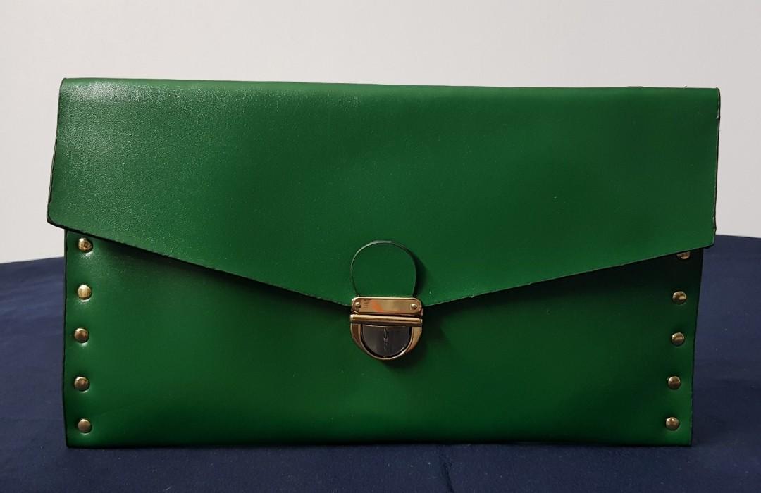 emerald clutch bag