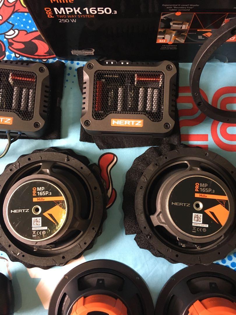 Hertz car speakers set and sub woofer, Car Accessories, Accessories on