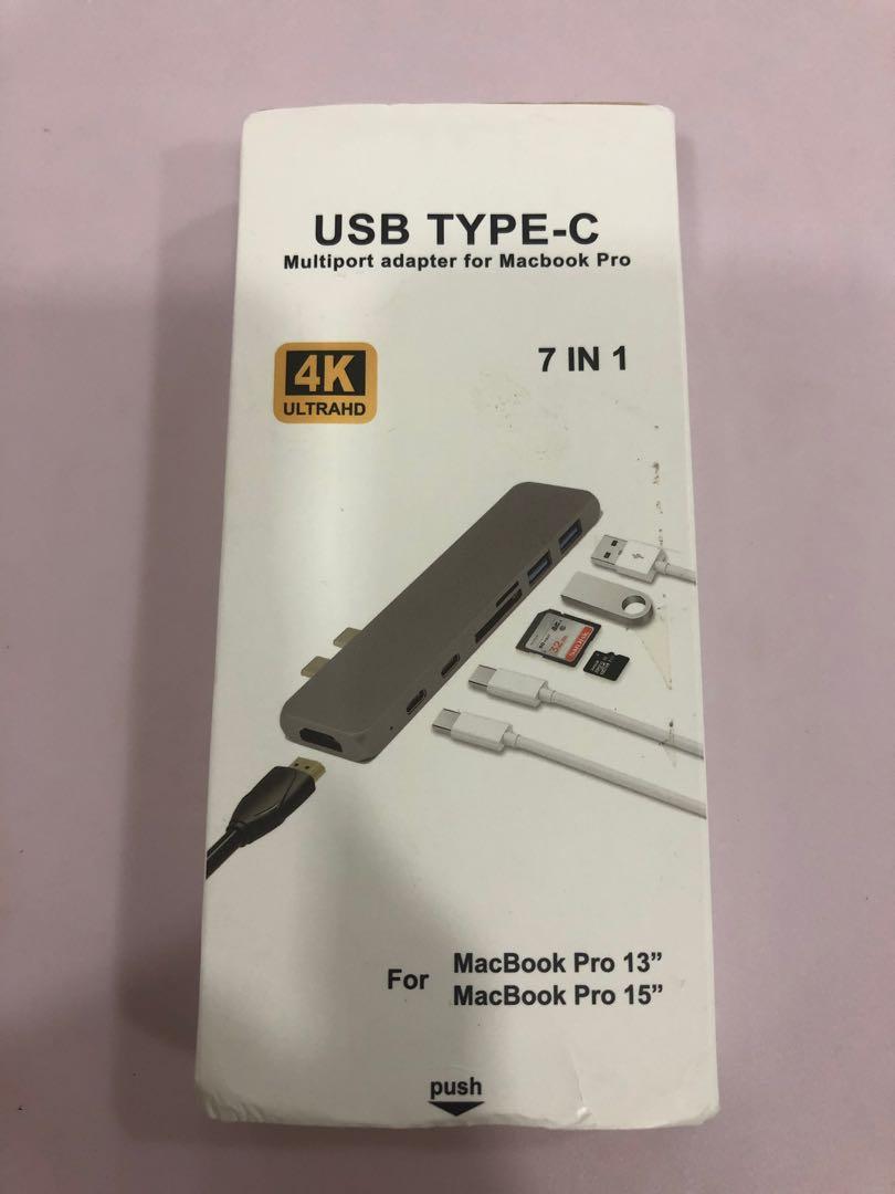 HyperDrive USB Type-C Hub Adapter 50Gbps MacBook Pro 2018 2017 2016 13/" 15/" 4K