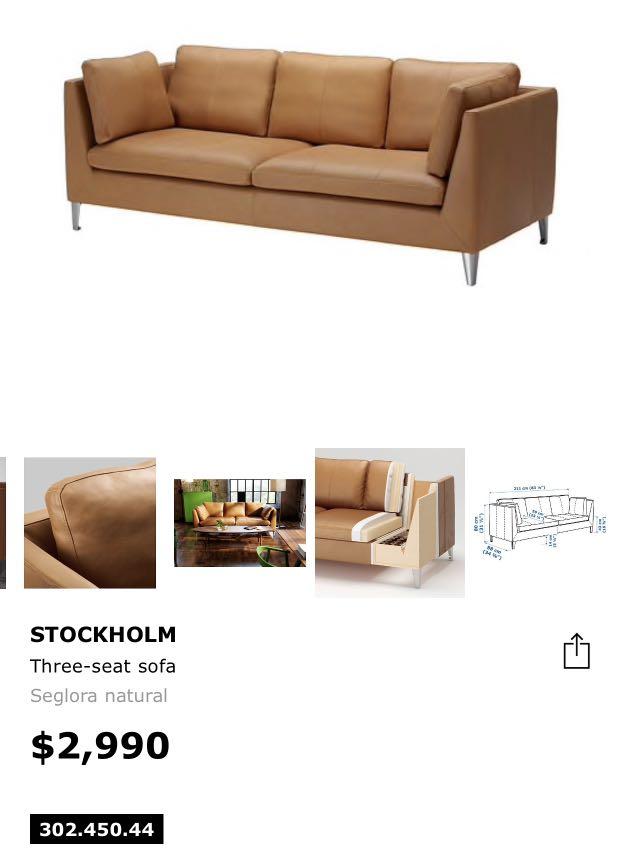 Stockholm Sofa Black Brown
