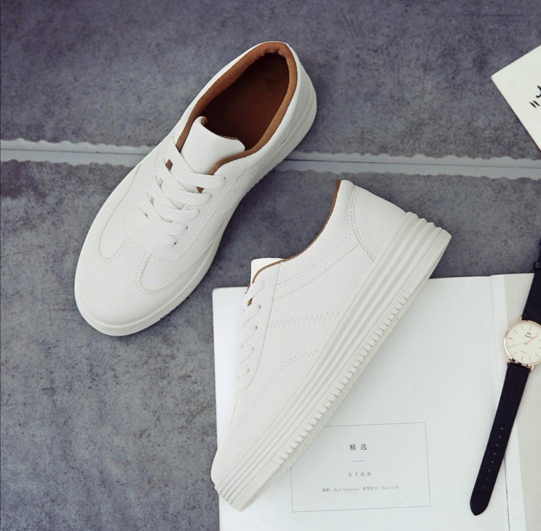 minimalist white shoes