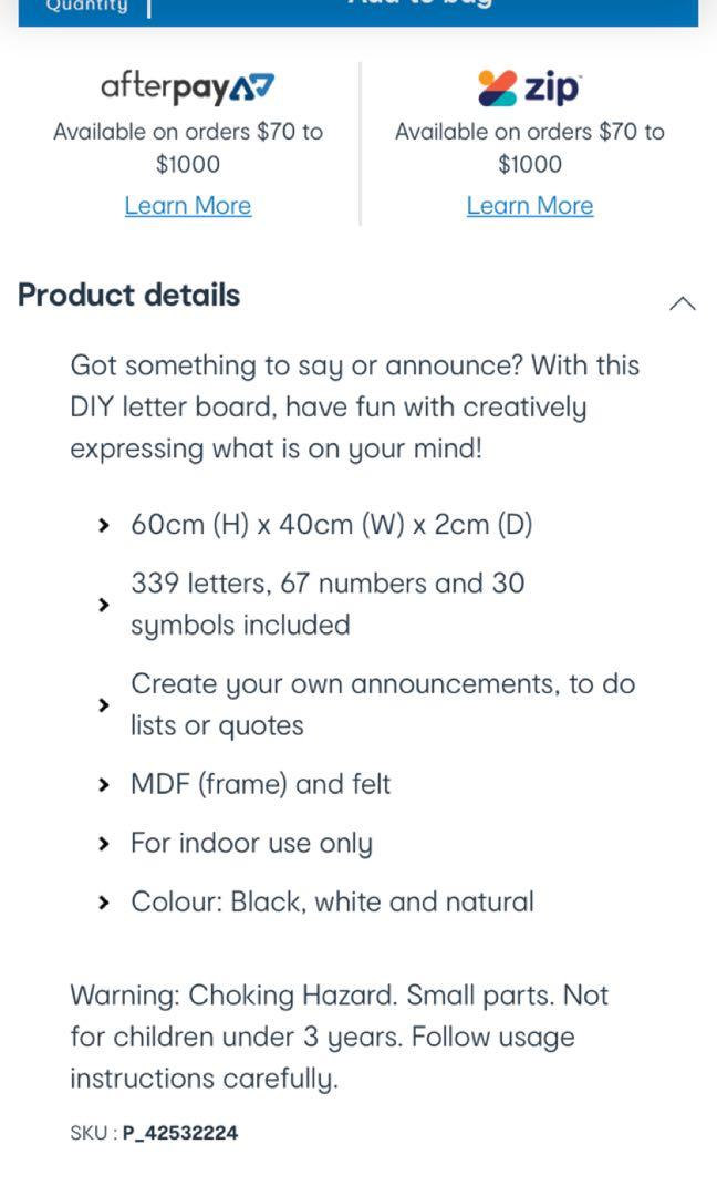 Kmart Letter Board, Furniture & Home Living, Home Decor, Other Home