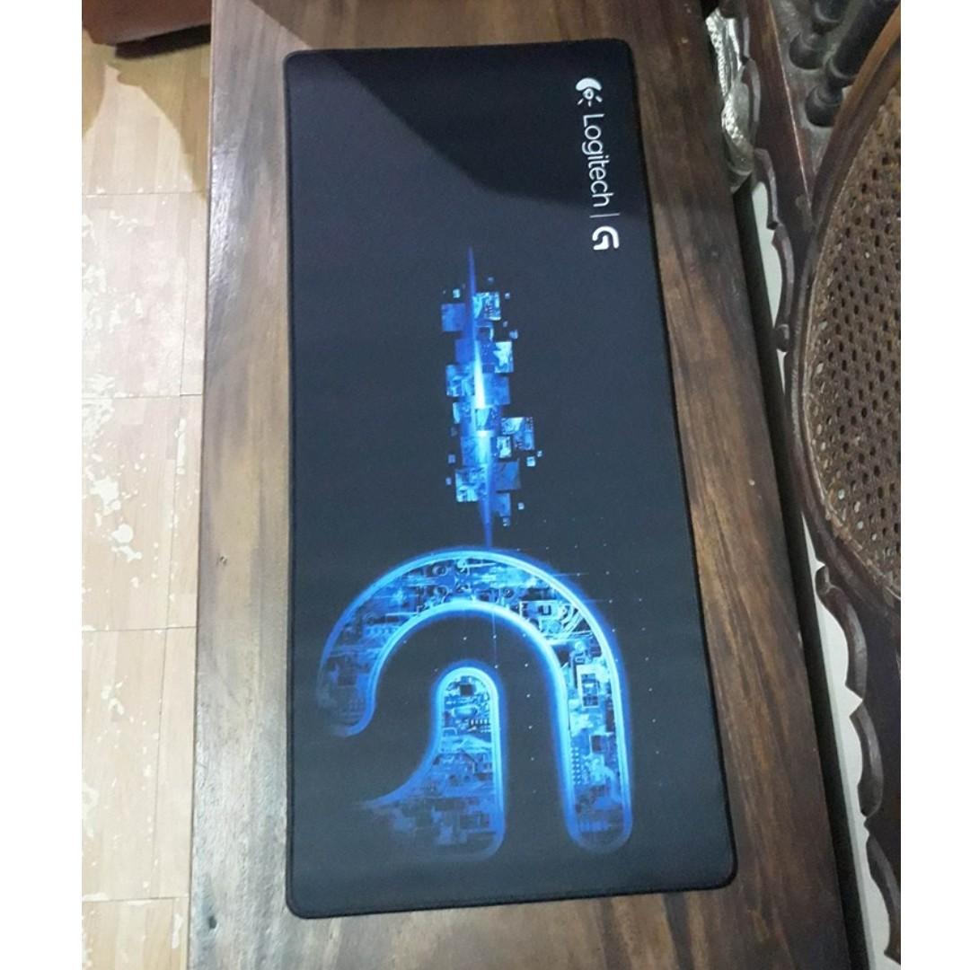 Logitech Gaming Mouse Pad Large (Category: Mouse & Mousepads) located in Cainta. Submitted by techtoysnmore (Listing ID 251383238, Image 2). Description: Logitech Gaming Mouse Pad Large Features: *Slick, taut weave for speedy mouse movements *Pixel-precise targeting and tracking *Optimized for all mouse sensitivities and sensors *Highly portable cloth-based design *Anti-fraying stitched frame *Anti-slip rubber base Size: 700x300 Color: Blue/Black