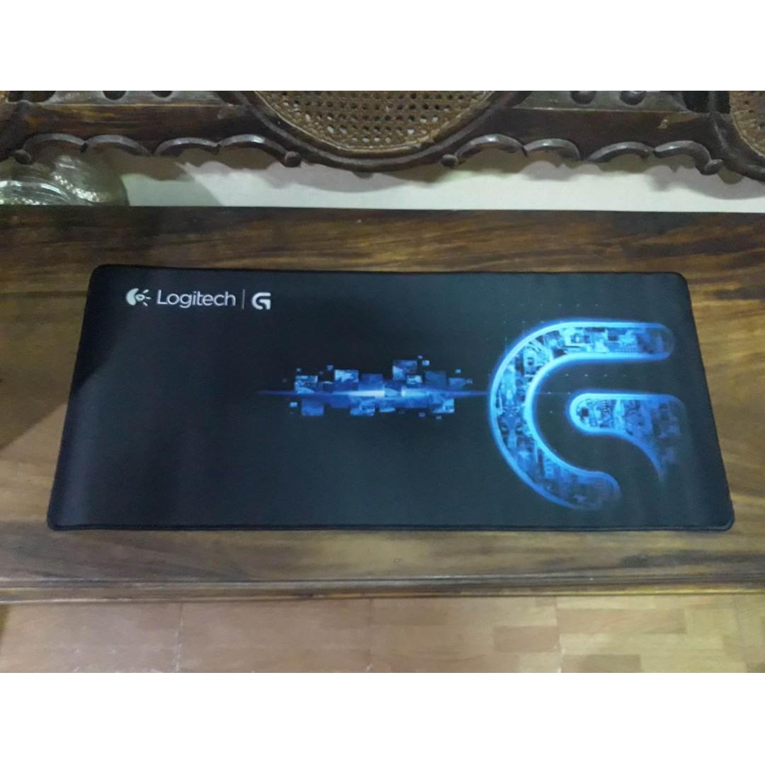Logitech Gaming Mouse Pad Large (Category: Mouse & Mousepads) located in Cainta. Submitted by techtoysnmore (Listing ID 251383238, Image 3). Description: Logitech Gaming Mouse Pad Large Features: *Slick, taut weave for speedy mouse movements *Pixel-precise targeting and tracking *Optimized for all mouse sensitivities and sensors *Highly portable cloth-based design *Anti-fraying stitched frame *Anti-slip rubber base Size: 700x300 Color: Blue/Black
