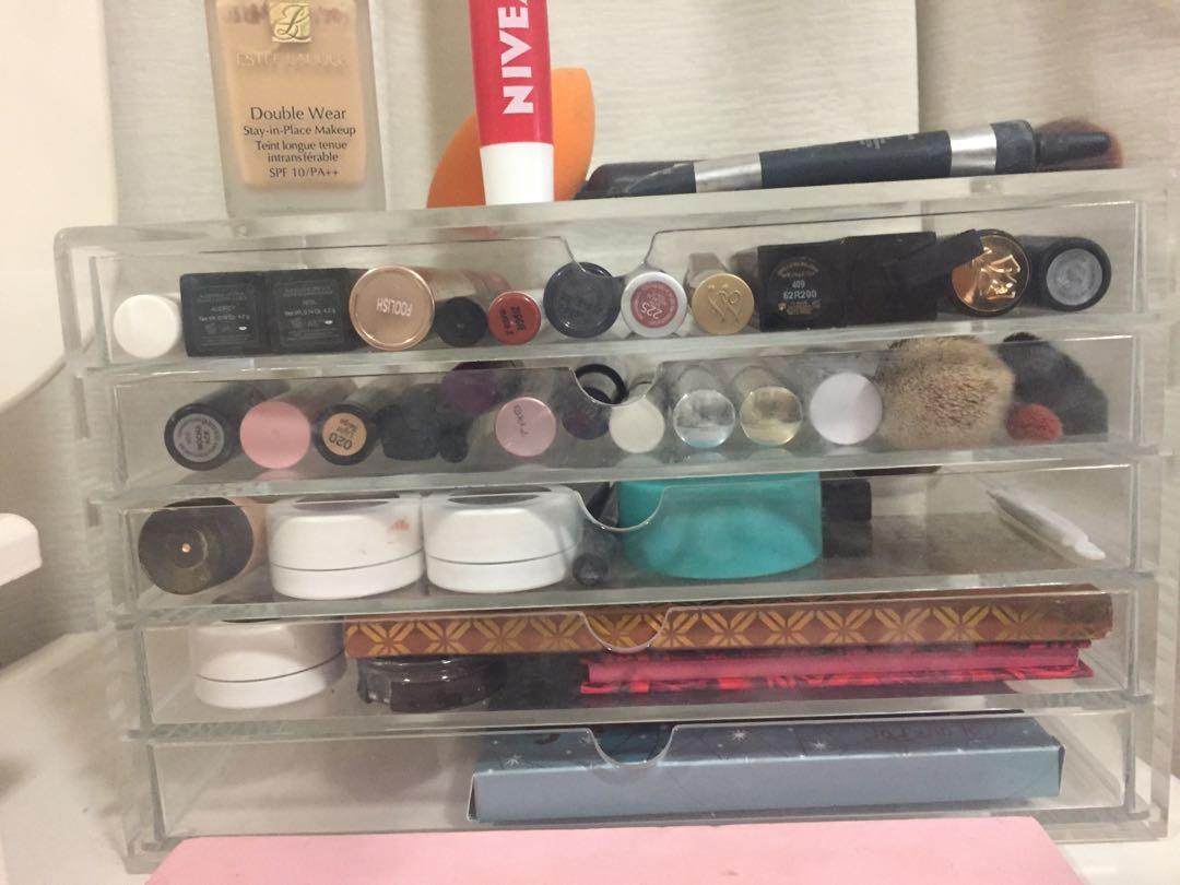 Makeup Organiser Muji Transparent Four Layers Drawers Furniture