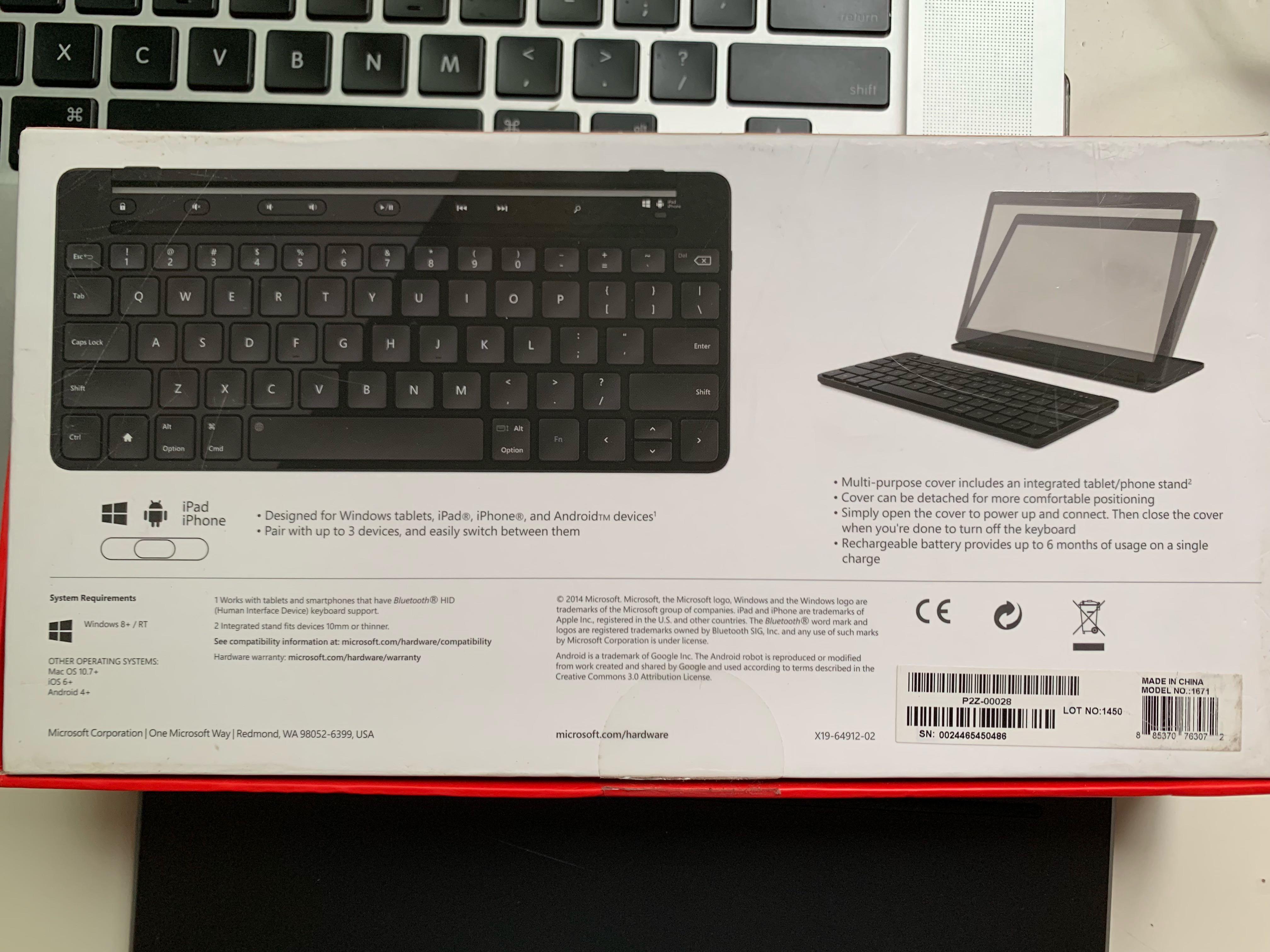 Microsoft Universal Mobile Keyboard, Computers & Tech, Parts