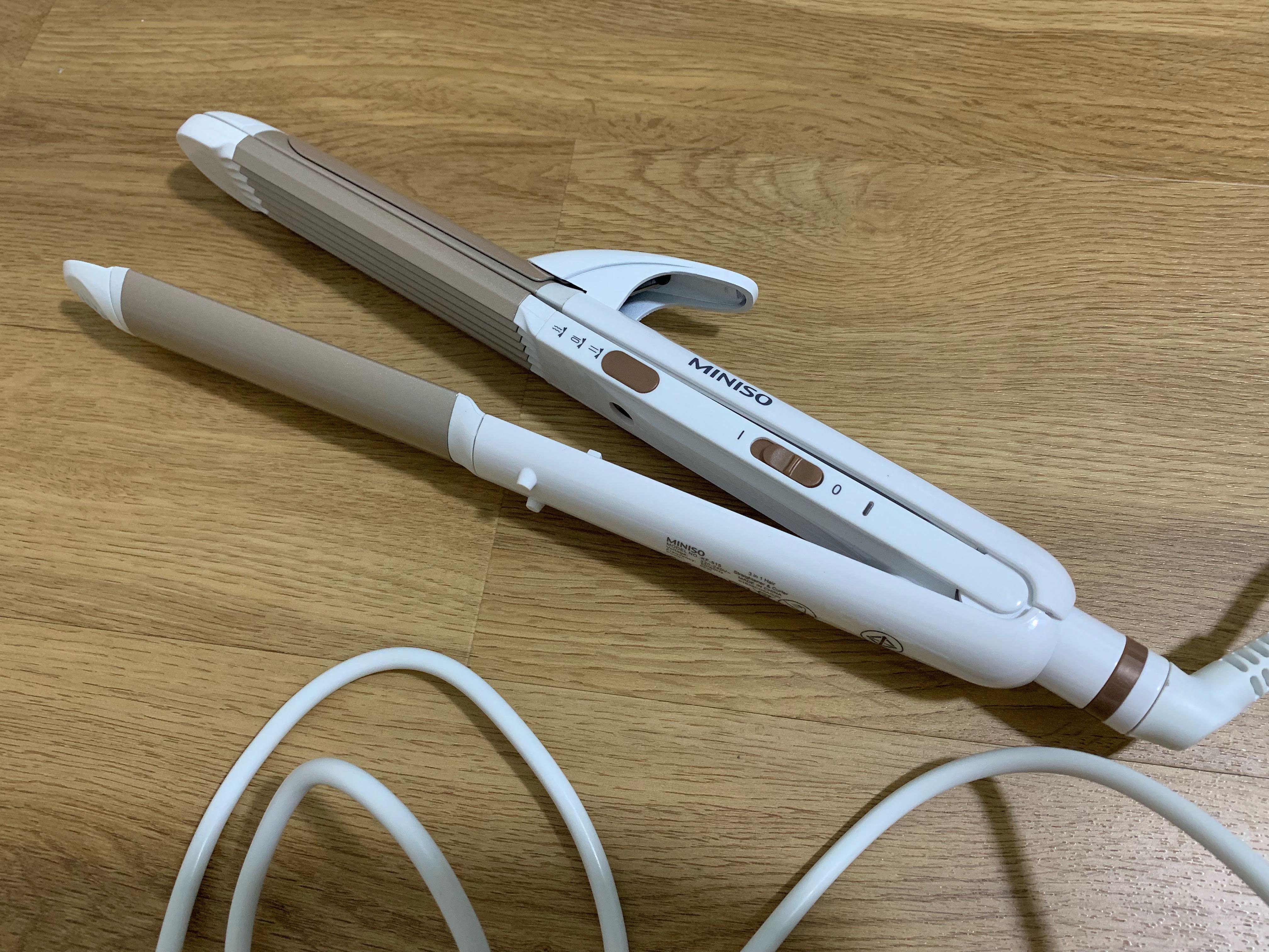 Miniso multi use hair tools curler straightener Beauty Personal Care Hair on Carousell