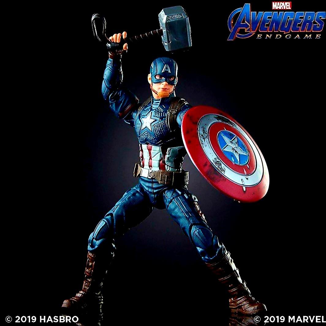 MISB Marvel Legends Worthy Captain America With Thor Hammer