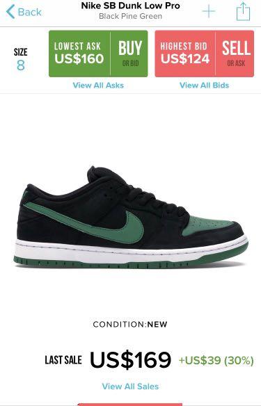 dunk sb pine green